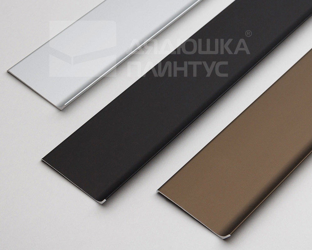 Плинтус алюминиевый Волшебная Палочка 100мм 3,0м Шампань матовая