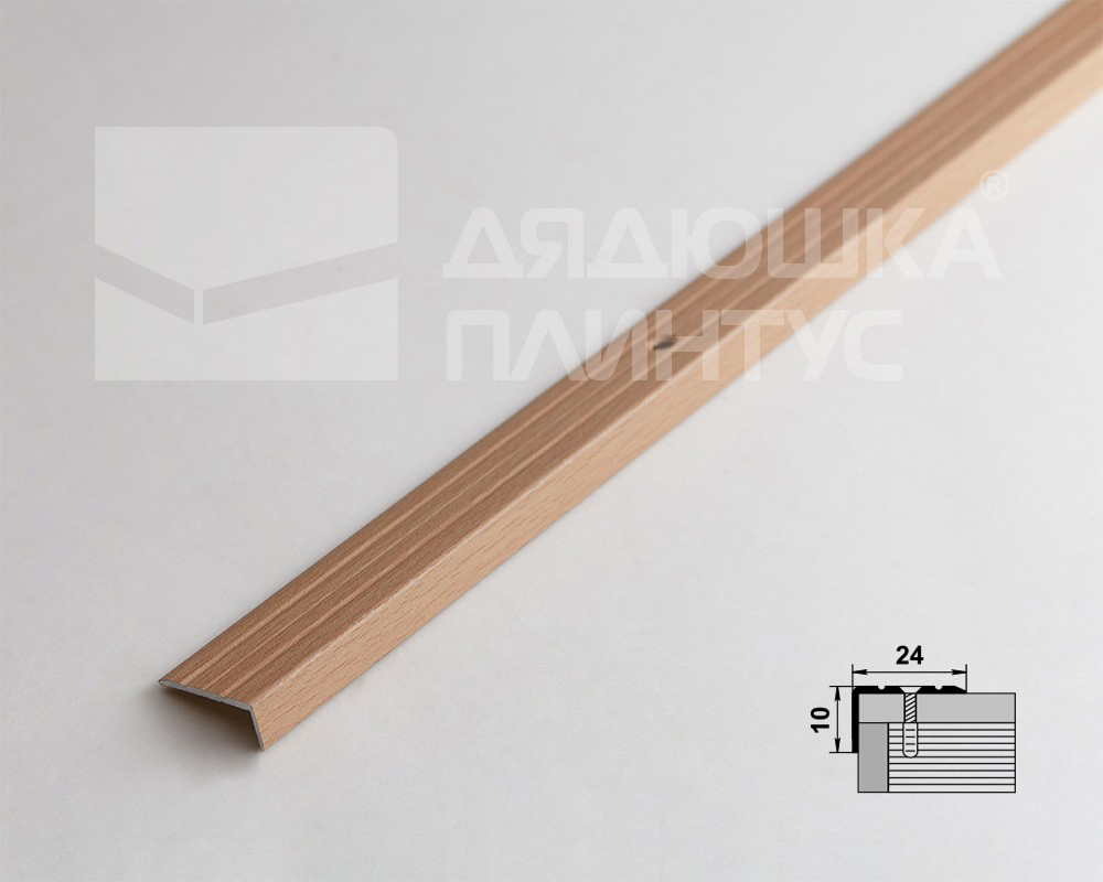 Порог угловой ПУ 01.1800.083н Бук натуральный