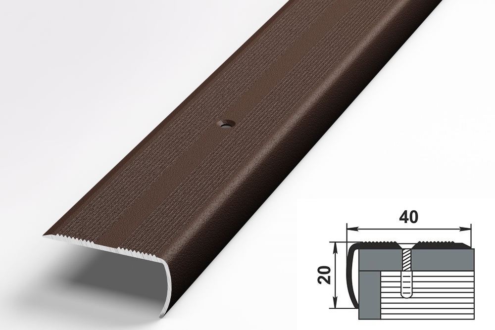 Порог угловой ПУ 06.900.03 Шоколад