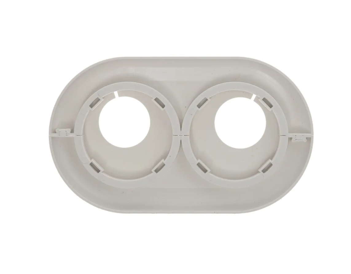 Двойной обвод для труб ПВХ d25 Белый