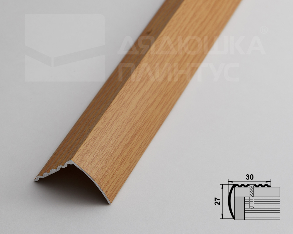 Порог угловой ПУ 04.1800.082 Дуб светлый