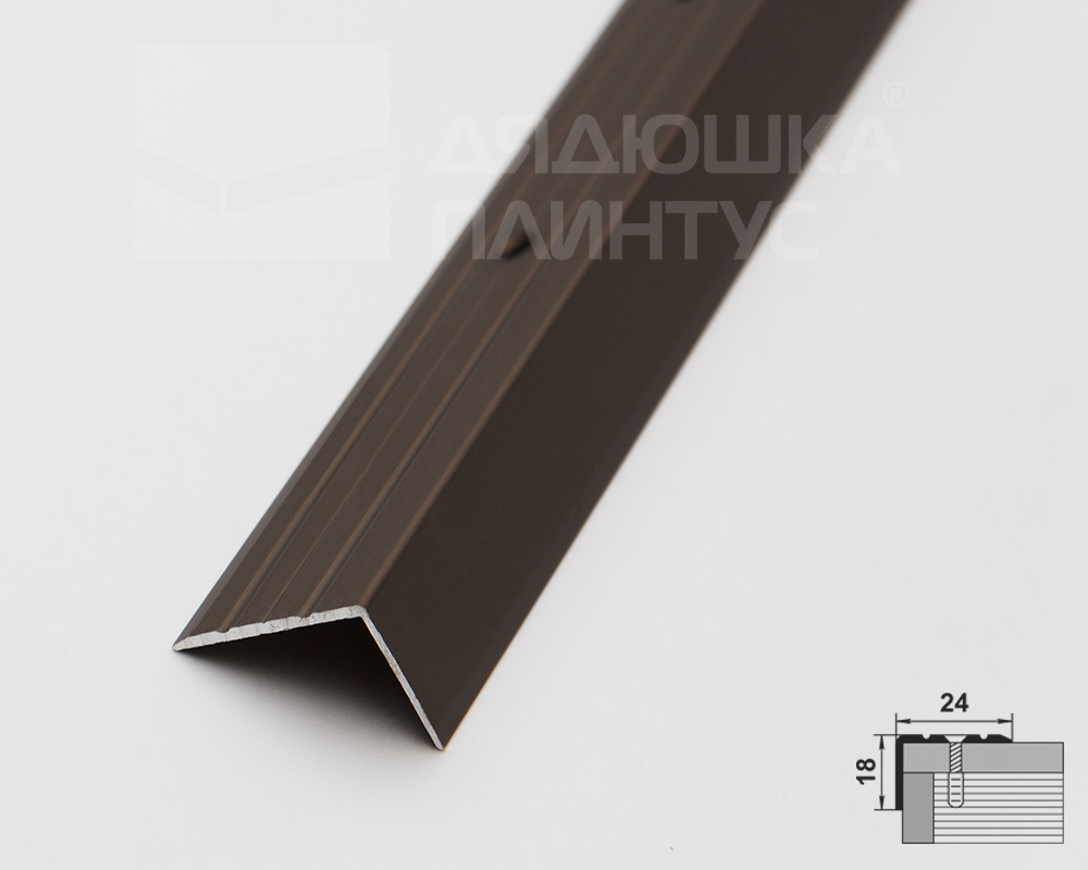 Порог угловой ПУ 03.2700.204л Бронза