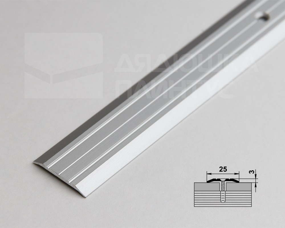 Порог одноуровневый ПС 01.900.01л Серебро