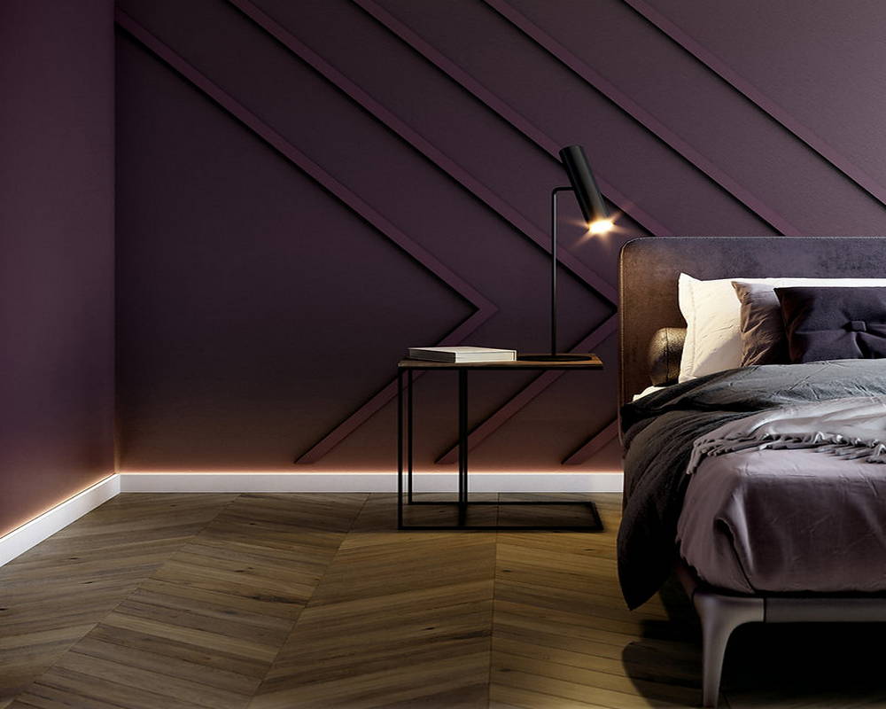 Плинтус из полистирола высокой плотности HI WOOD под подсветку LB99 99,0мм х 16,5мм х 2,0м.