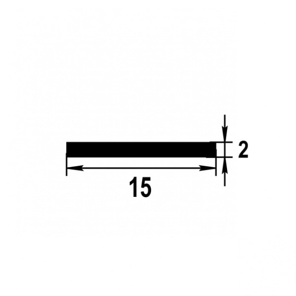 Штанга плоская 15 мм ШПл 06.2000.504л Бронза. Цена за 5 штук.