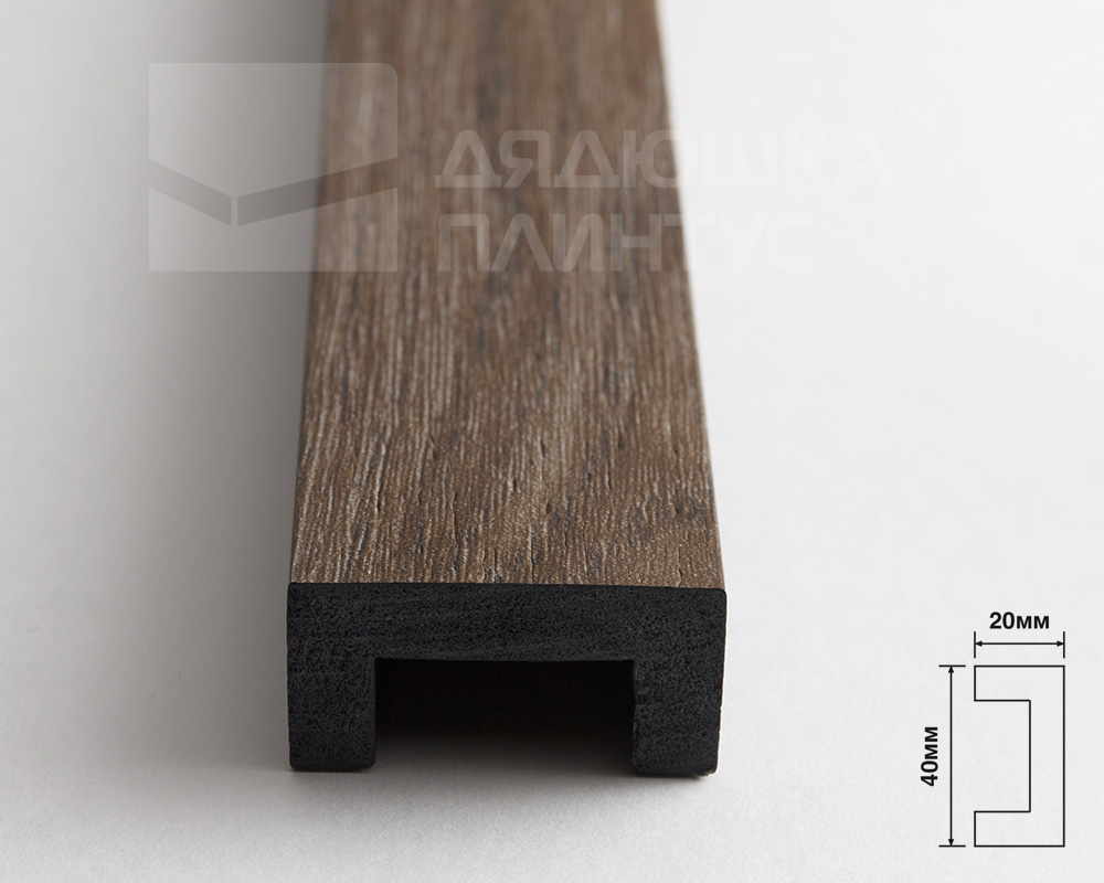Молдинг из полистирола высокой плотности HI-WOOD LB40 BR490 40х20ммх 2,7м
