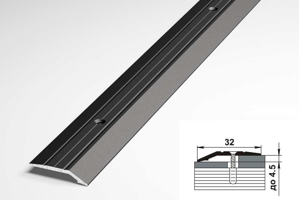 Порог разноуровневый ПР 03.1800.15 Черный