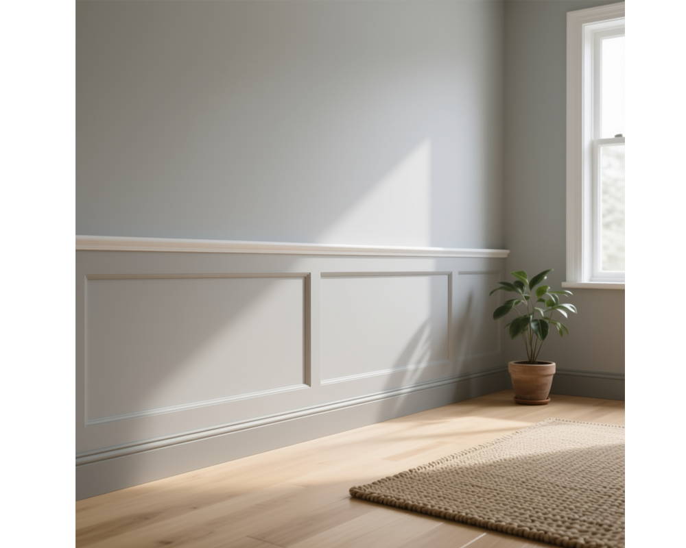 Плинтус из полистирола высокой плотности NMC Wallstyl FO2 Белый