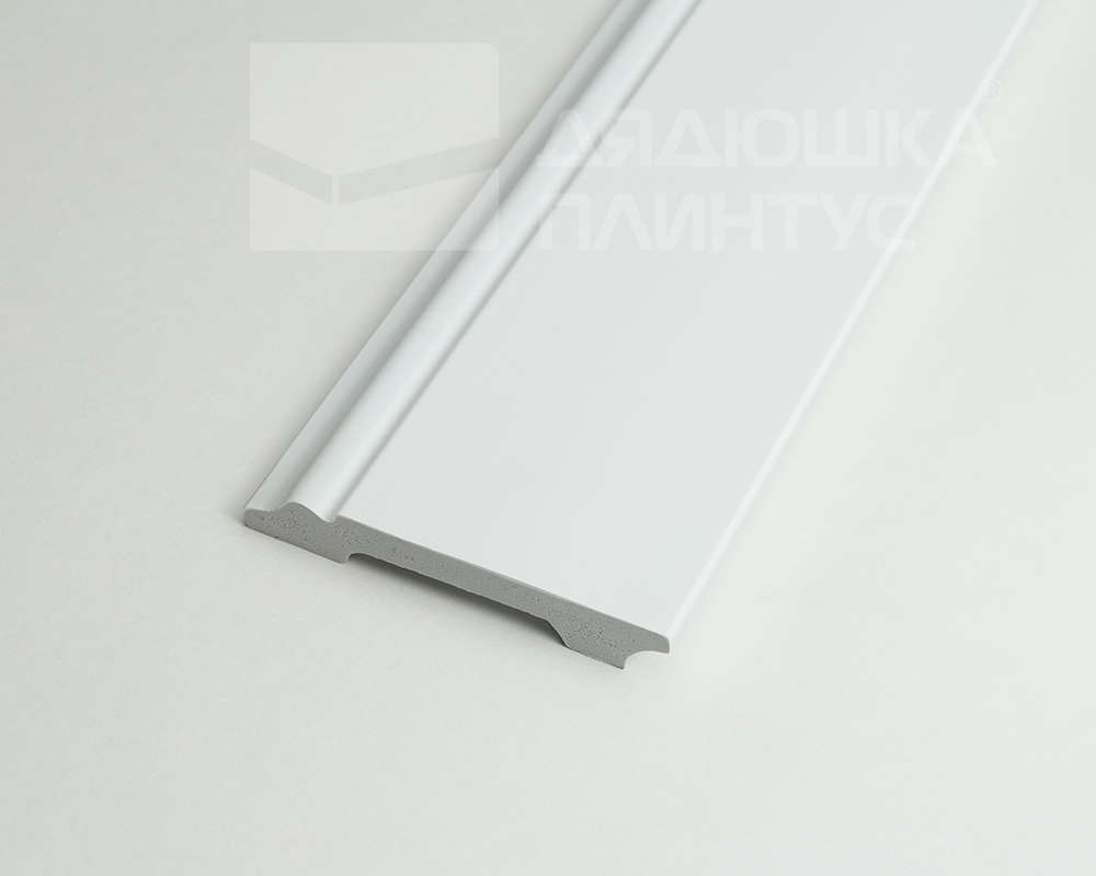 Плинтус из полистирола высокой плотности Волшебная Палочка 80*12*2000. MSPOL 102 Белый под покраску