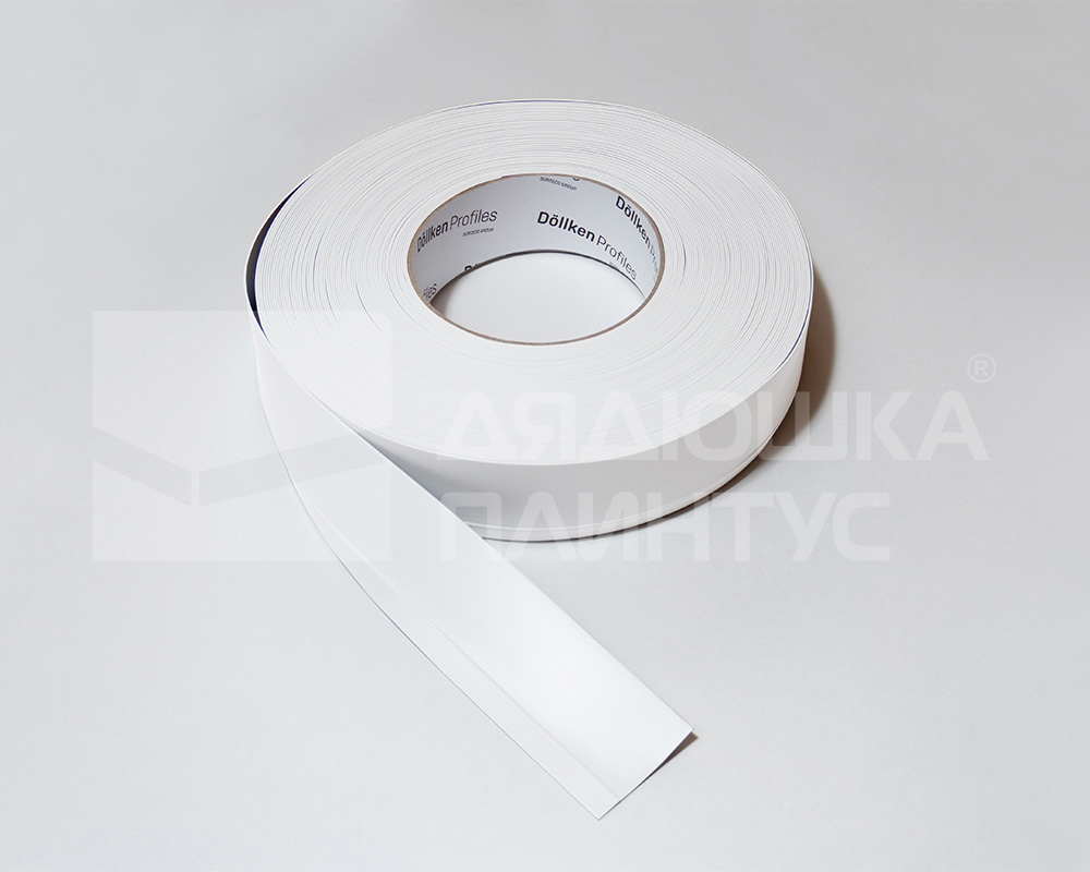 Плинтус эластичный ПВХ Dollken WL80 80мм х 15мм 1137. Белый