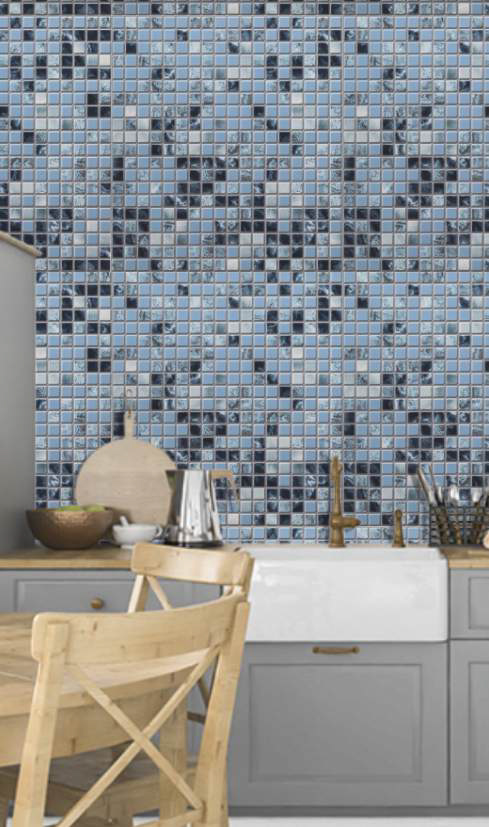 Панель самоклеящаяся ПВХ 480*480 15шт/уп Мозаика Океан. Цена указана за 3,5 м²