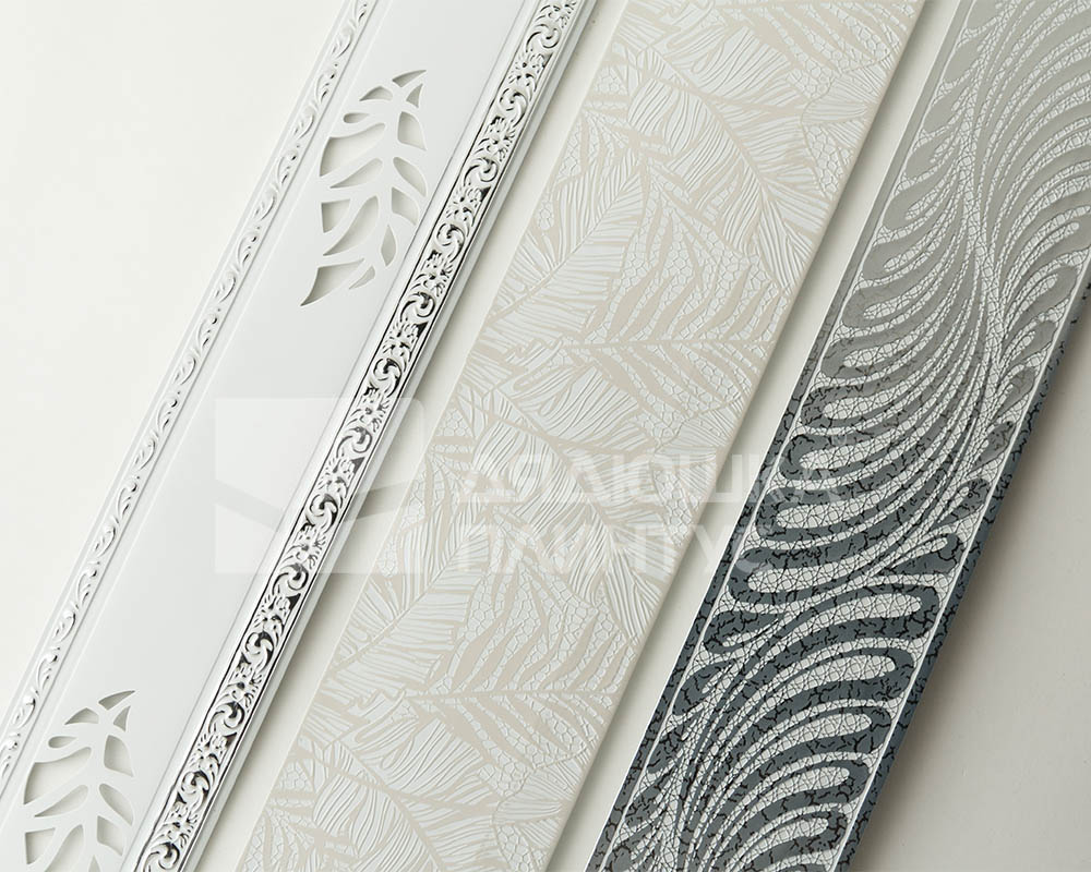 Планка ПВХ Завиток МАГЕЛЛАН 7см 25м Серебро/Белый. Цена за 1 метр