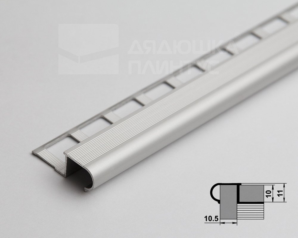 Профиль окантовочный ПУ 08.2700.01л Серебро