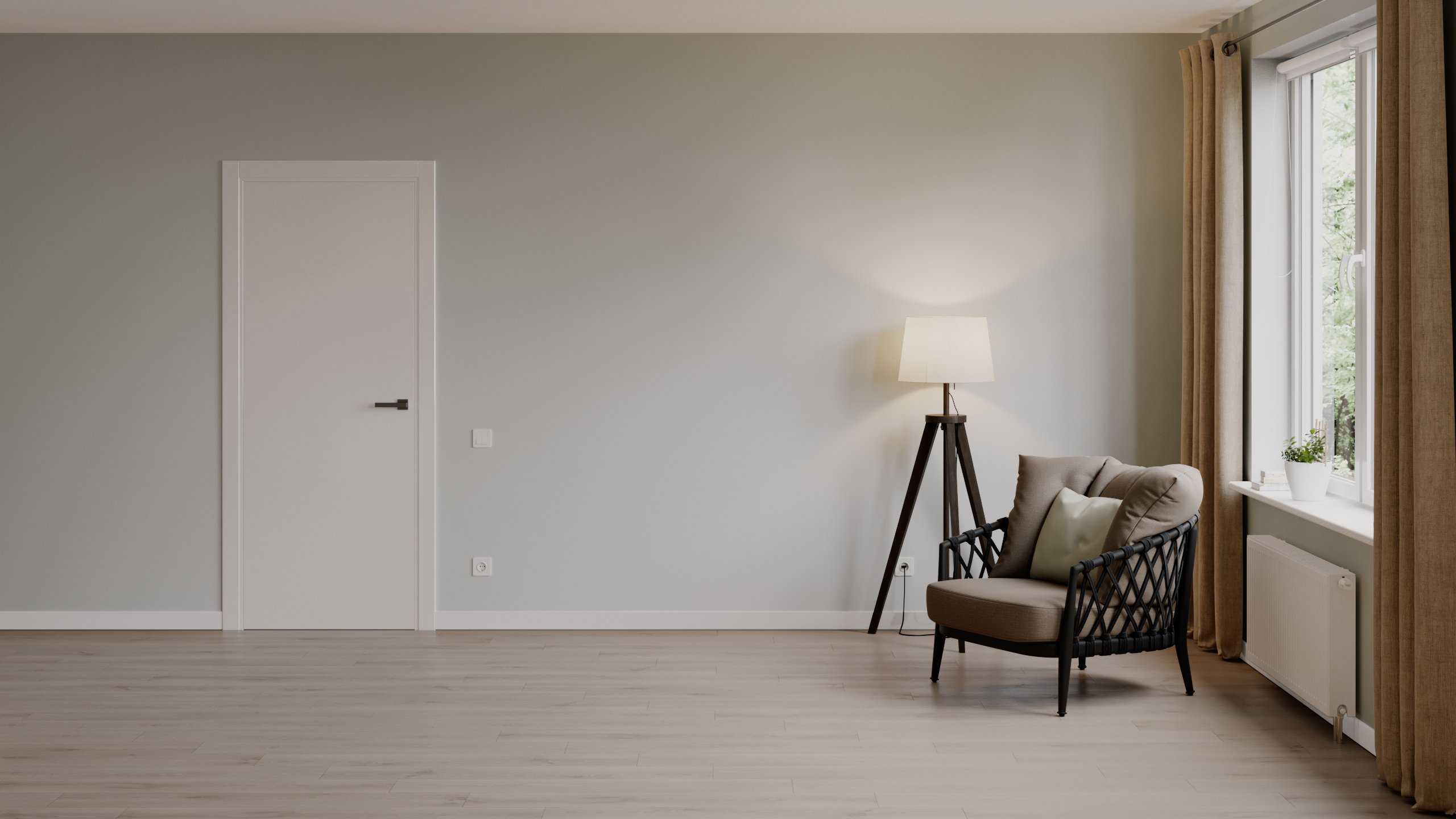 Плинтус кедр Стоунвуд. 80B 80мм 2,35м Белый