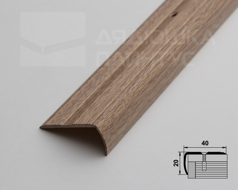 Порог угловой ПУ 06.900.087 Дуб беленый