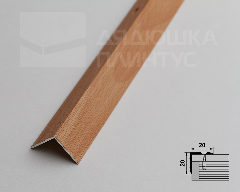 Порог угловой ПУ 05.2700.283н Бук натуральный