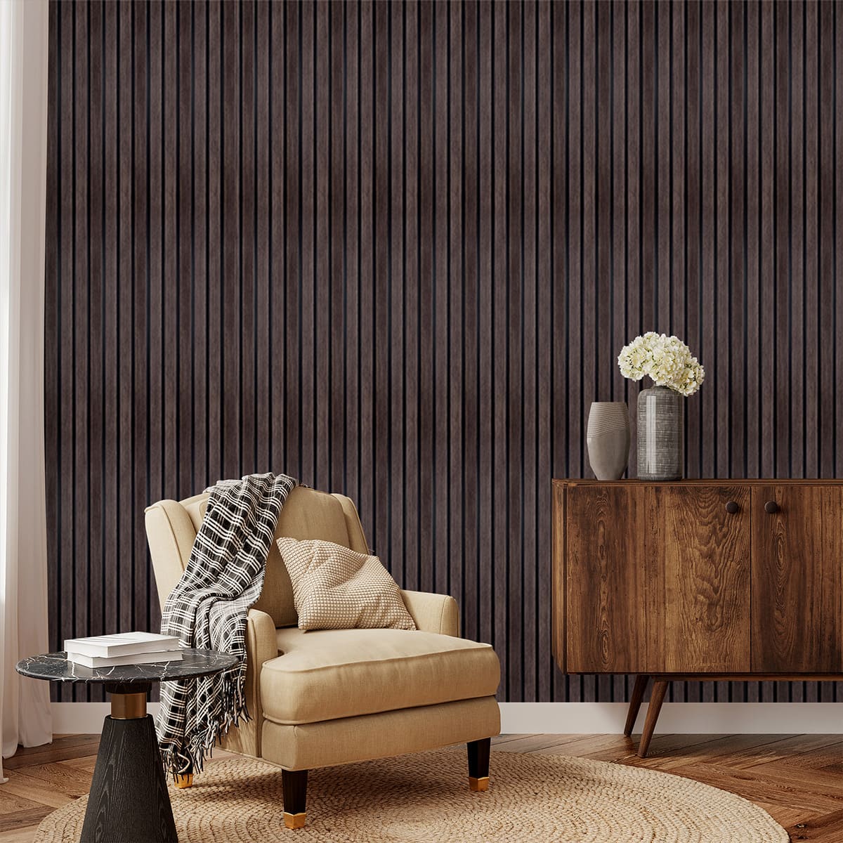 Панель вспененный полистирол ГРЕЙС 3D RAIL 120*2700 мм.  Дуб рустикальный