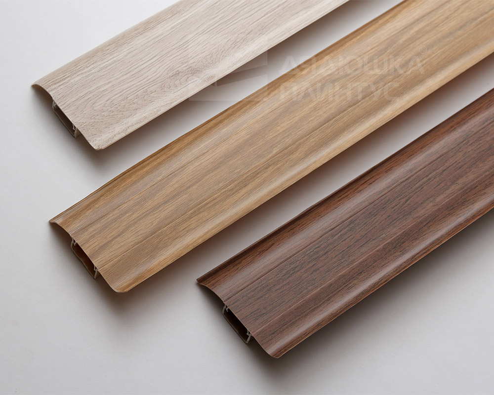 Плинтус ПВХ Идеал Классик 70мм 2,2м 229 Дуб латте