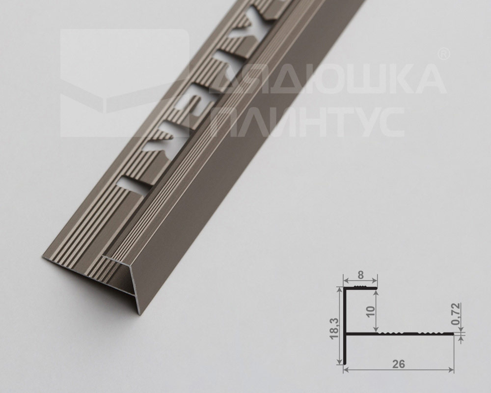 Профиль окантовочный Волшебная палочка Expert MSPKE 13.2700.42L 10мм 2,7м Шампань матовая