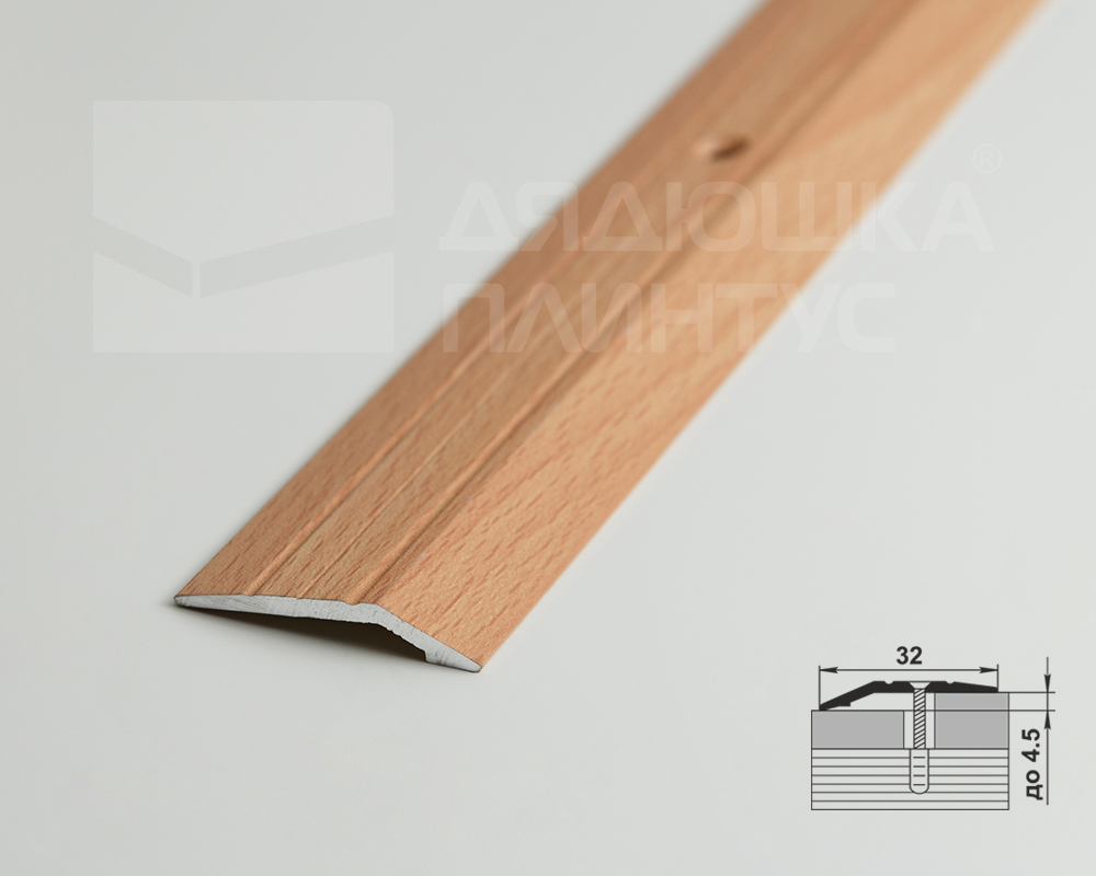 Порог разноуровневый ПР 03.1800.083н Бук натуральный