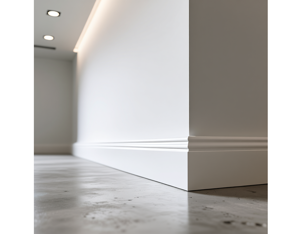 Плинтус из полистирола высокой плотности HI WOOD B140 140мм х 17.5мм х 2,0м.