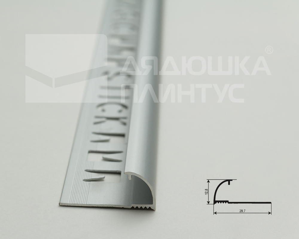 Профиль окантовочный Волшебная палочка MSPK 03-9.2700.01L 9мм 2,7м Серебро Люкс