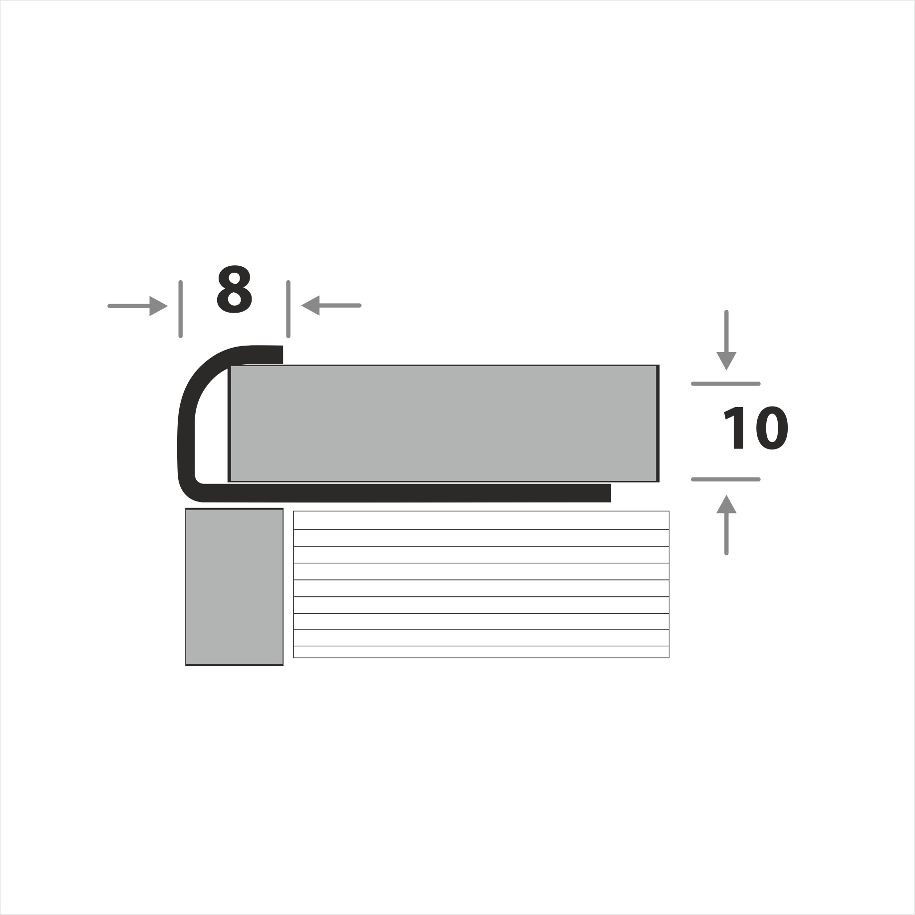 Профиль окантовочный ПК 13-10НСМ(304).2700.004 2,7 м Бронза