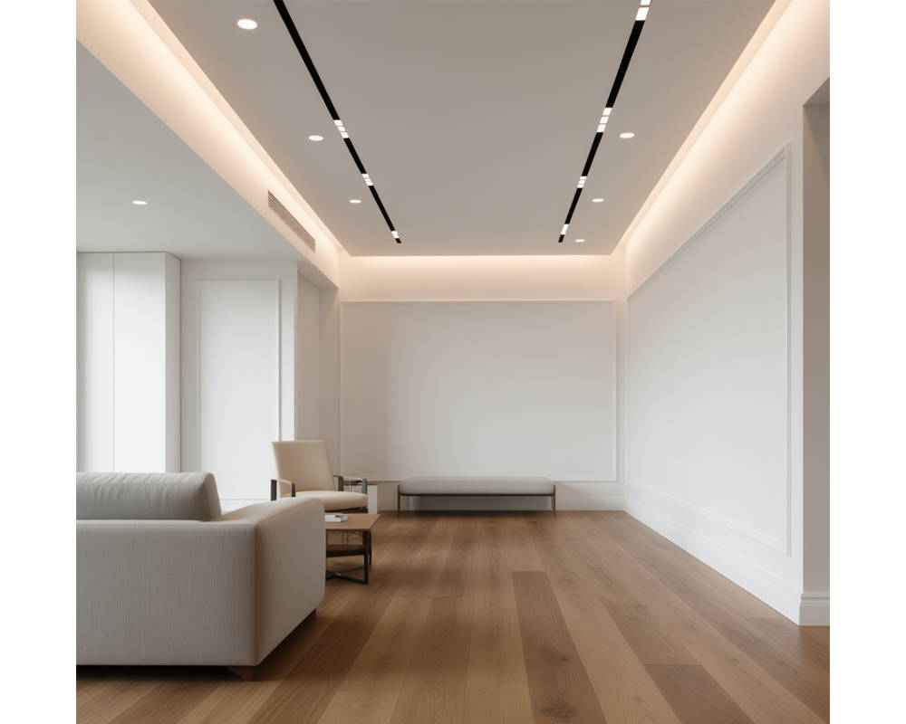 Плинтус из полистирола высокой плотности Волшебная палочка MSPOL 118 55*15*2000 Белый под покраску