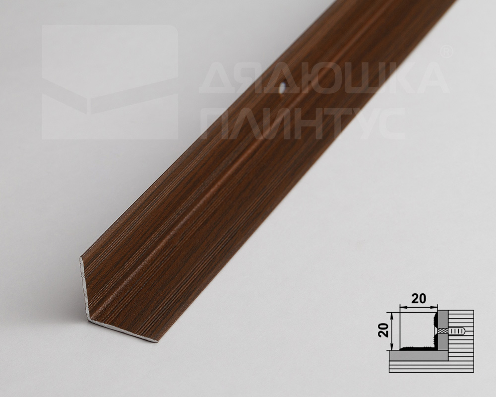 Порог угловой ПУ 05-1.2700.291 Дуб темный