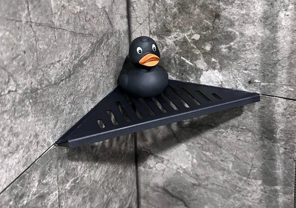 Полка для душа нержавеющая сталь "Дядюшка Плинтус" 50*160*270. RAL 7033