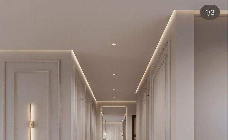 Молдинг из полистирола высокой плотности HI WOOD LB32 под подсветку 32,5мм х 24,0мм х 2,0м. Покраска под заказ