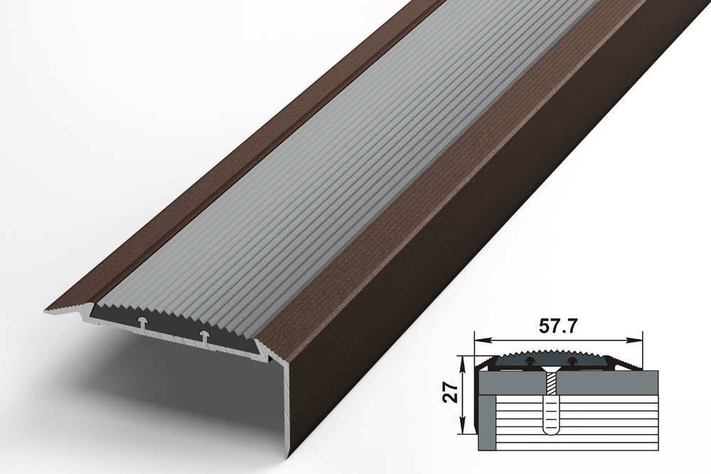 Порог угловой ПУ 70.2700.203 Шоколад