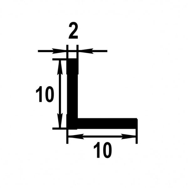 Уголок равнополочный 10х10 мм Уп 02.2000.504л Бронза. Цена за 5 штук.