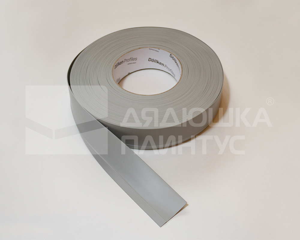 Плинтус эластичный ПВХ Dollken WL50 50мм х 15мм. 1069 Серый