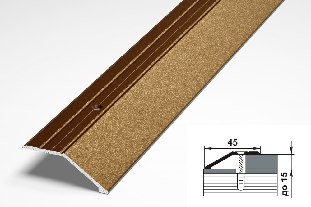 Порог разноуровневый ПР 04.2700.204 Бронза