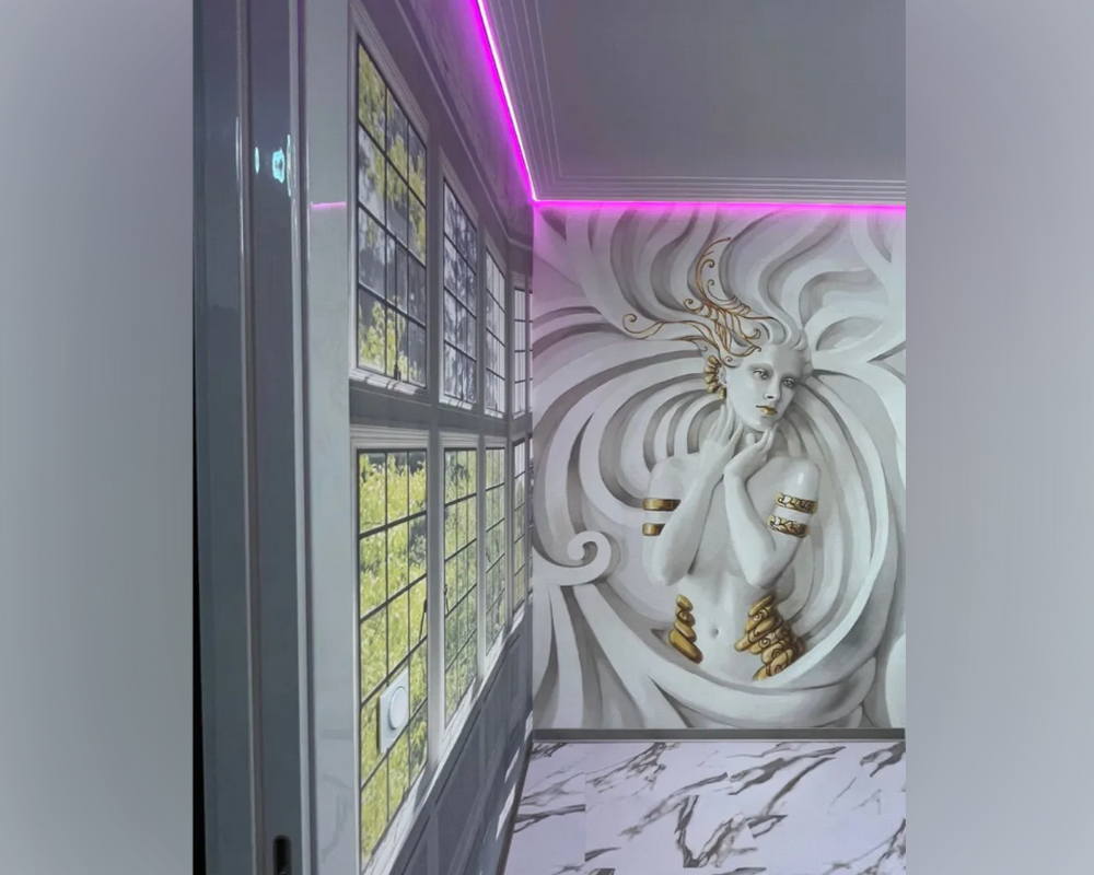 Карниз потолочный NMC IL2 50*105*2000. Белый под подсветку