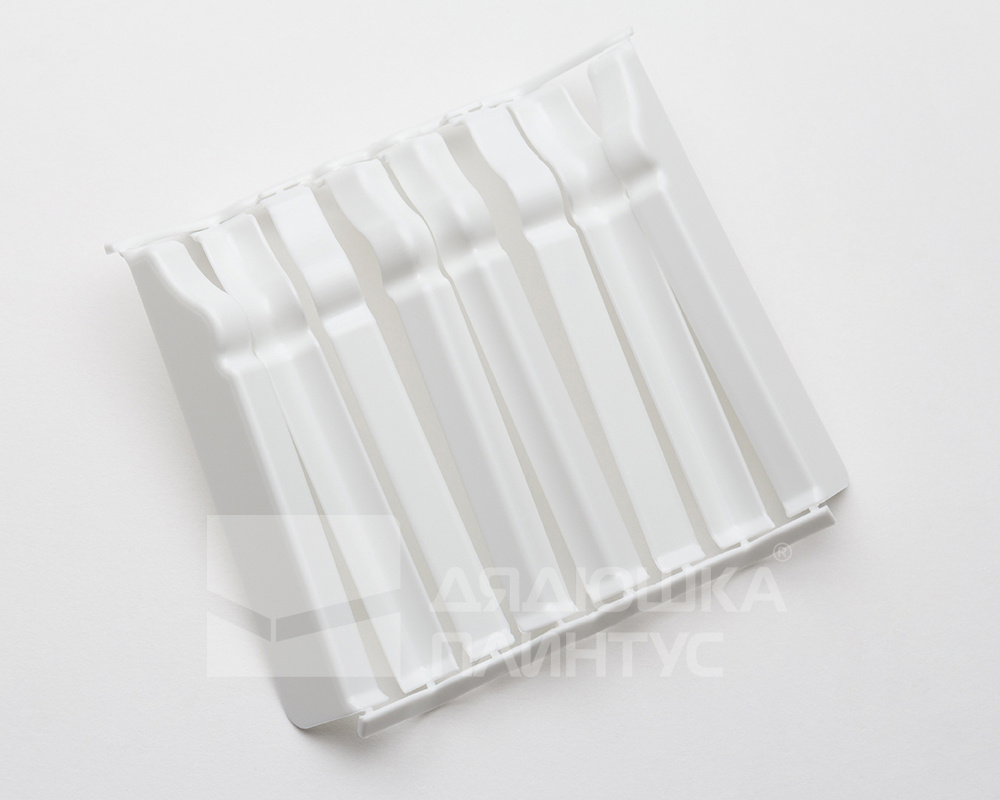 Накладки для плинтуса фигурного ПВХ Дюра ИДЕАЛ 80мм  001 Белый