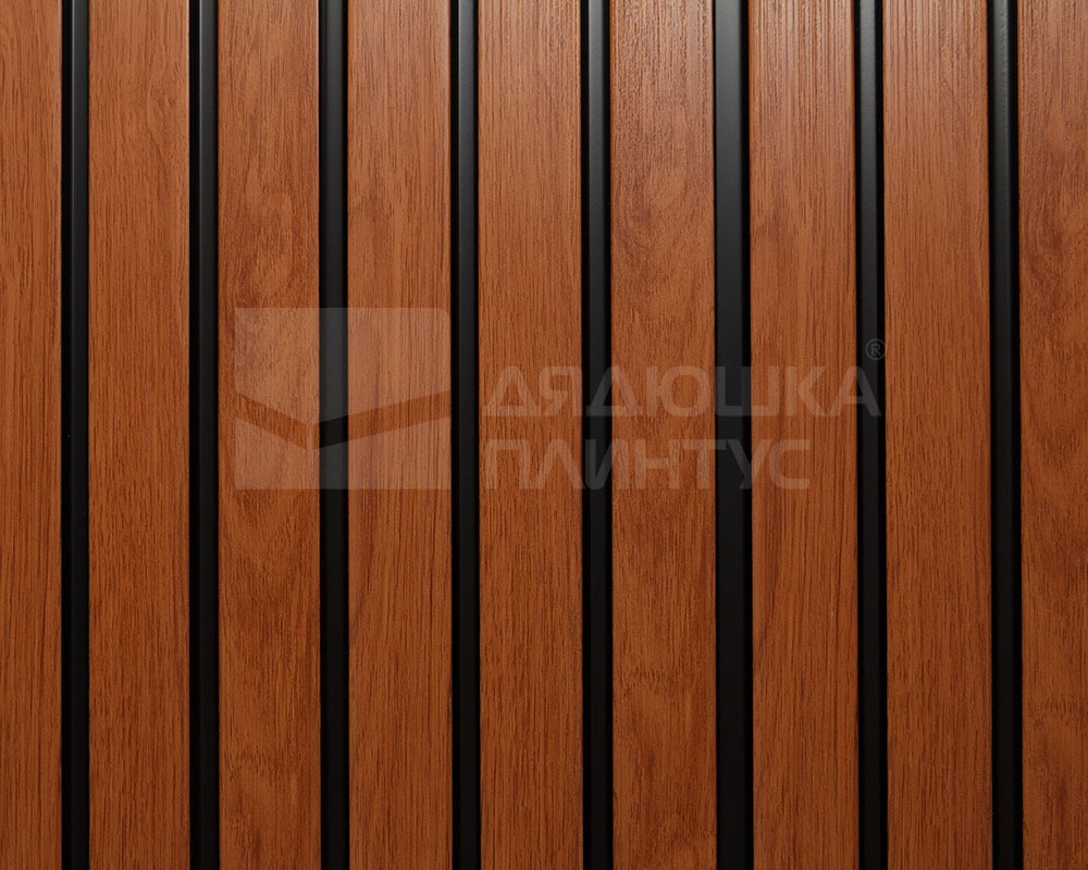 Панель вспененный полистирол ГРЕЙС 3D RAIL 120*2700 мм. Вишня