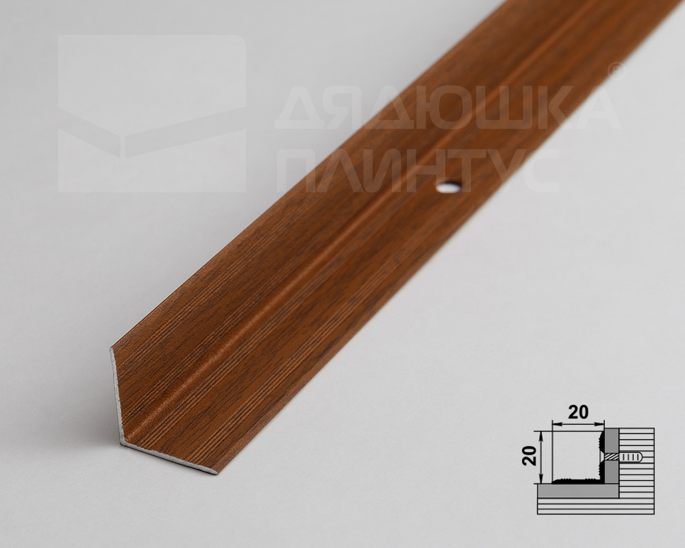 Порог угловой ПУ 05-1.2700.288 Орех