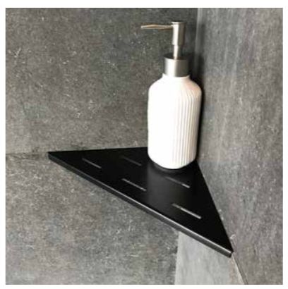 Полка для душа нержавеющая сталь "Дядюшка Плинтус" 50*160*270. RAL 7011