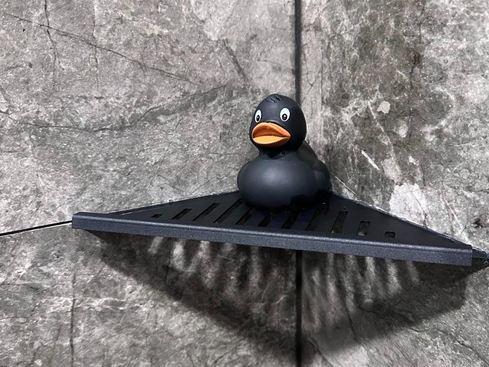 Полка для душа нержавеющая сталь "Дядюшка Плинтус" 50*160*270. RAL 7011