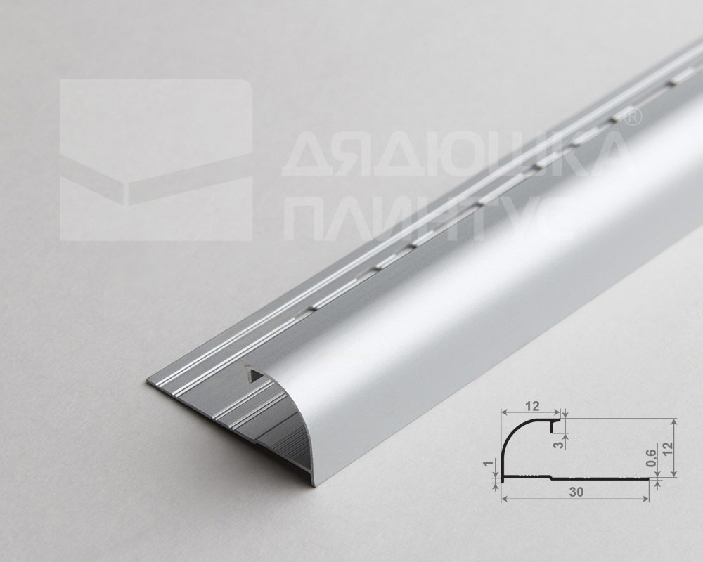 Профиль окантовочный Волшебная палочка Expert MSPKE 03-12K.2700.01L 12Kмм 2,7м Серебро Люкс