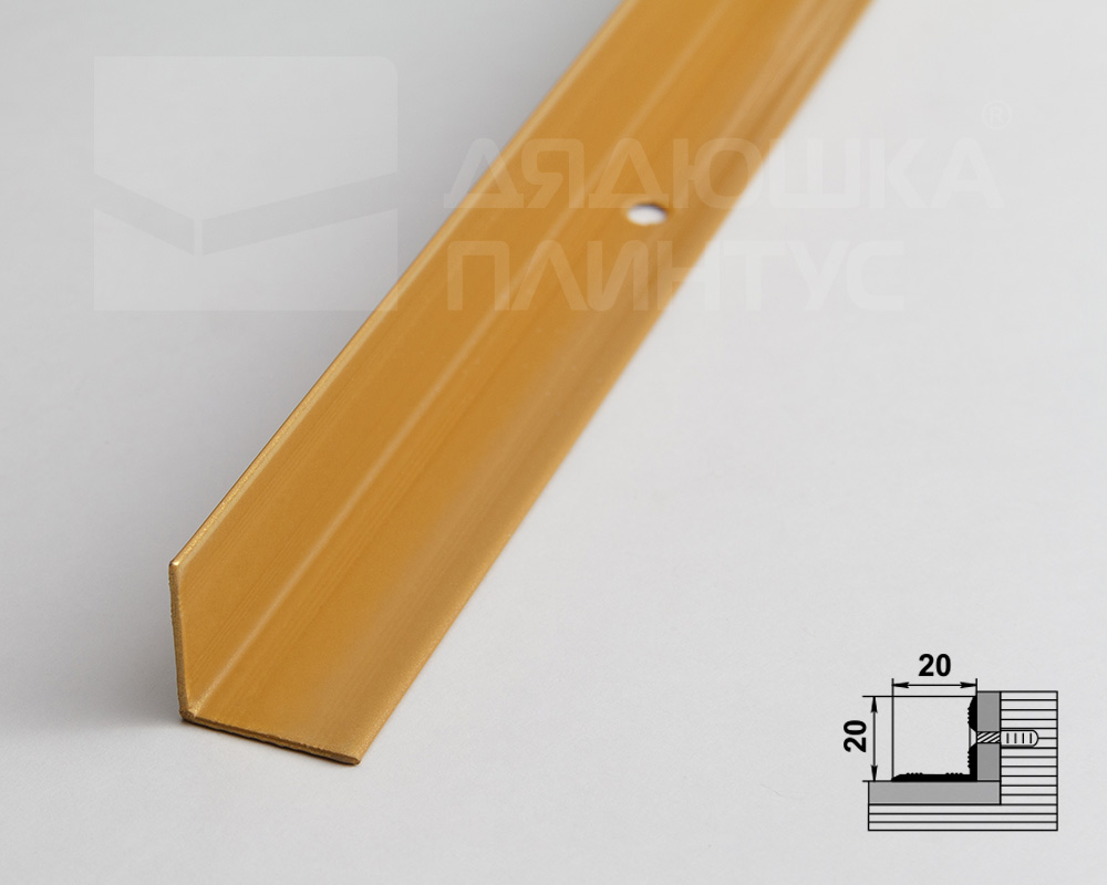 Порог угловой ПУ 05-1.2700.202л Золото