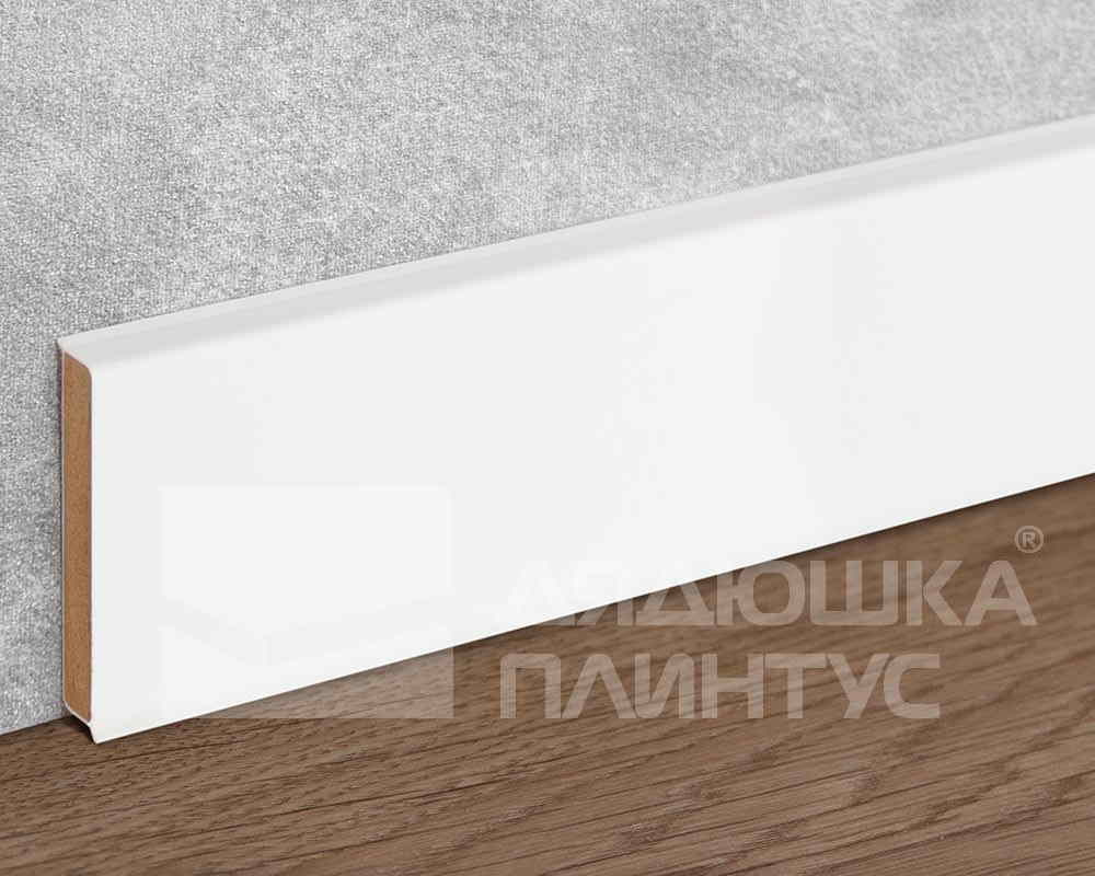 Плинтус ХДФ Dollken Cubu Flex Life 80мм х 2,5 м 1005 Белый RAL 9003