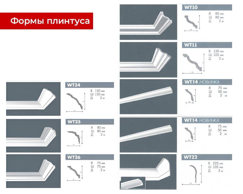 Молдинг NMC W1 55*20*2000. Окраска включена в стоимость