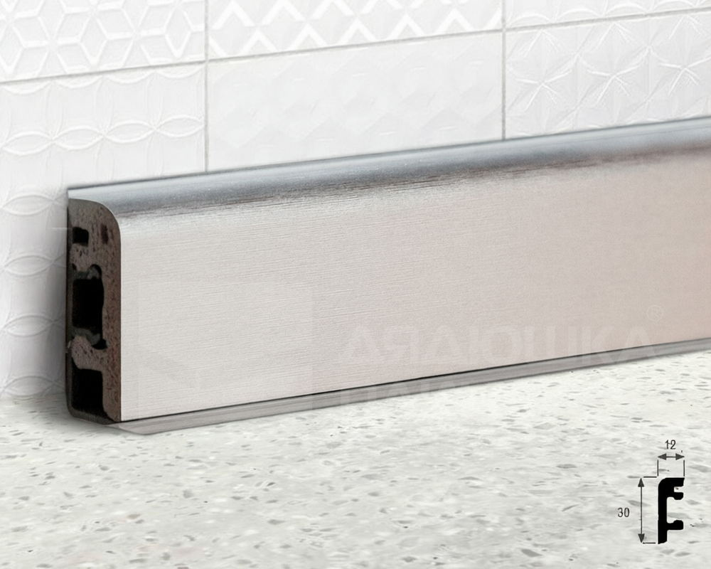 Кухонный плинтус Thermoplast AP630-1200 Алюминий глянец