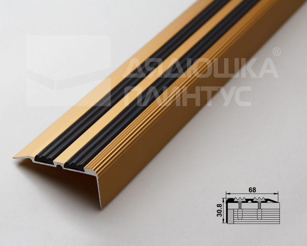 Порог угловой ПУ 07.900.02л Золото