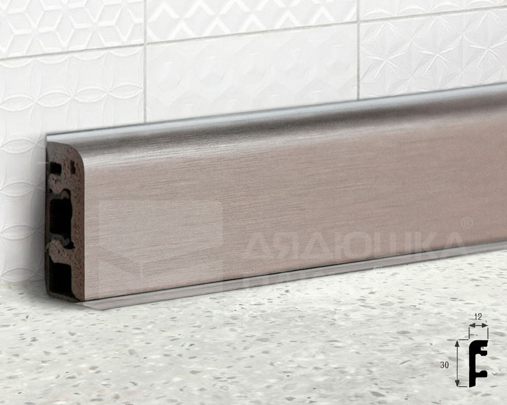 Кухонный плинтус Thermoplast AP630-1208 Инокс