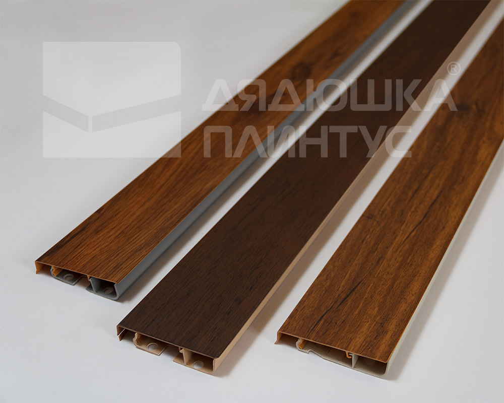 Плинтус ПВХ Cezar матовый с мягким краем HI-LINE PRESTIGE 334 Дуб оливер