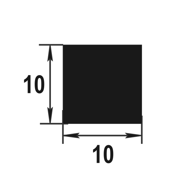 Штанга квадратная 10х10 мм ШКв 10.2000.504л Бронза. Цена за 5 штук.